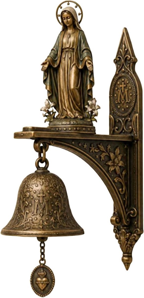 Draadloze Deurbel - Belontvanger Hanger - Toegangscontrole - Decoratieve Hanger - 40x40x40 cm - Bruin