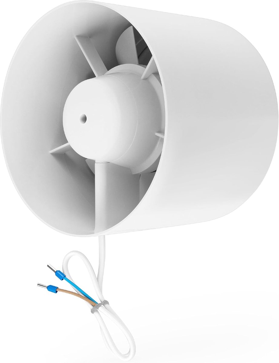 Inline buisventilator 150mm - met terugslagklep - 320m³/h - ideaal voor badkamer of kweektent - ShopVlot
