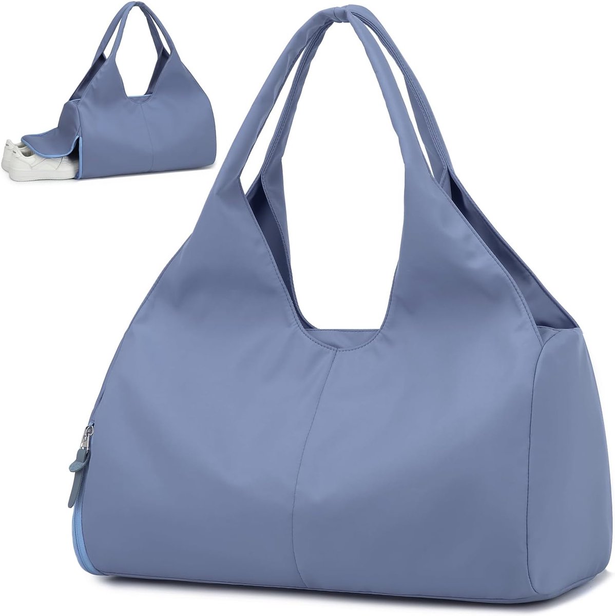 Sporttas met schoenencompartiment - 48 x 20 x 27 cm - waterafstotend nylon - ideaal voor yoga - ShopVlot