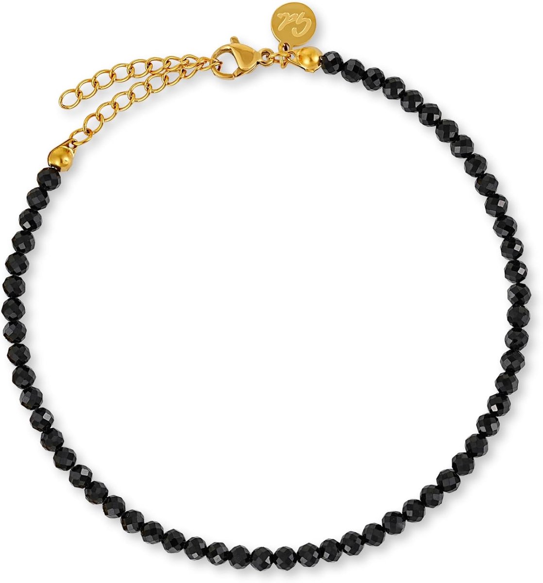 Anklet voor vrouwen met jade kralen 4mm - Waterproof - Verstelbare 18K gouden sluiting - Stijlvolle accessoire - SnelShoppen