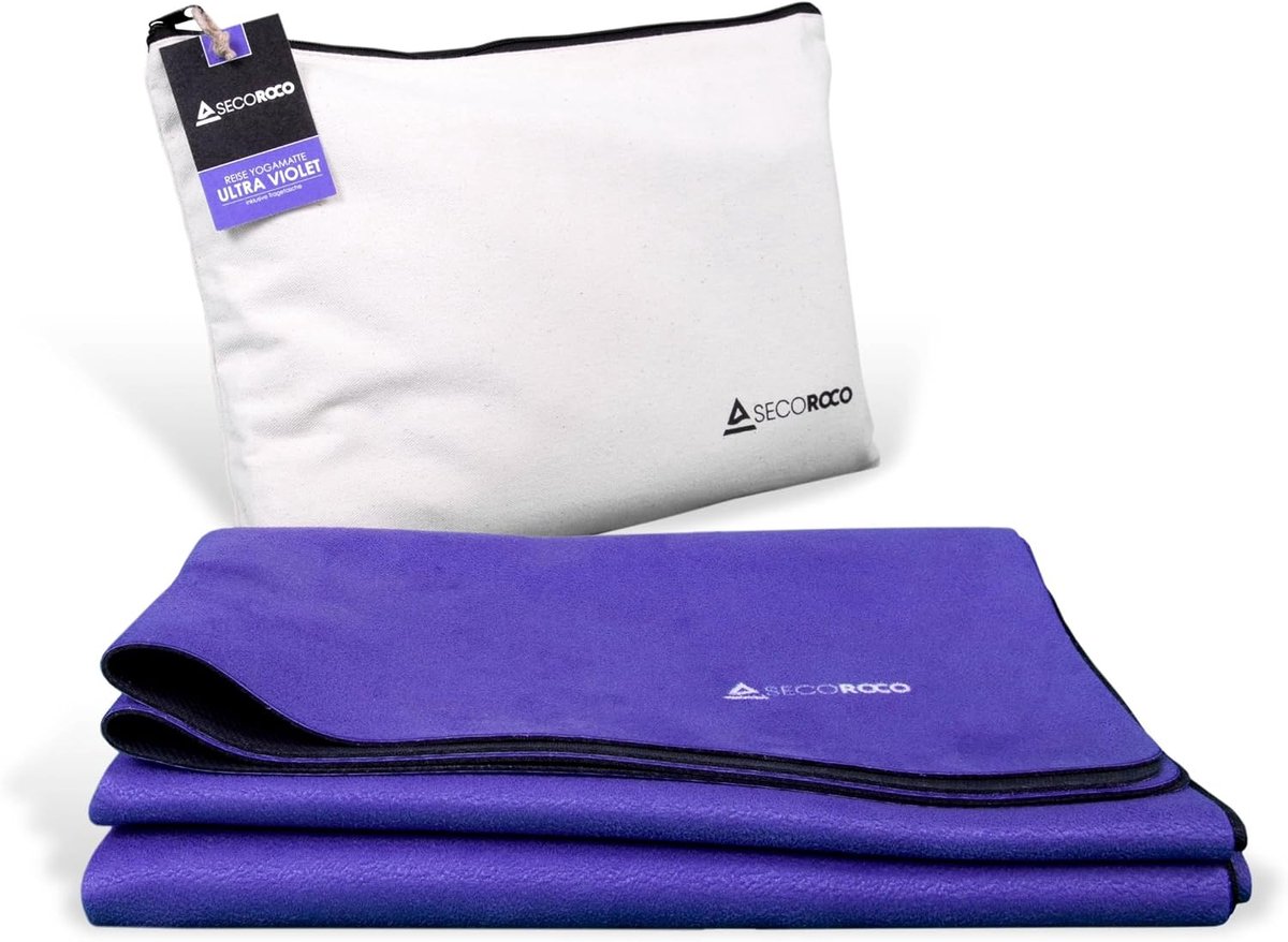 Reis yoga mat 1 mm - lilac - rubber - ecologisch en duurzaam - SnelShoppen