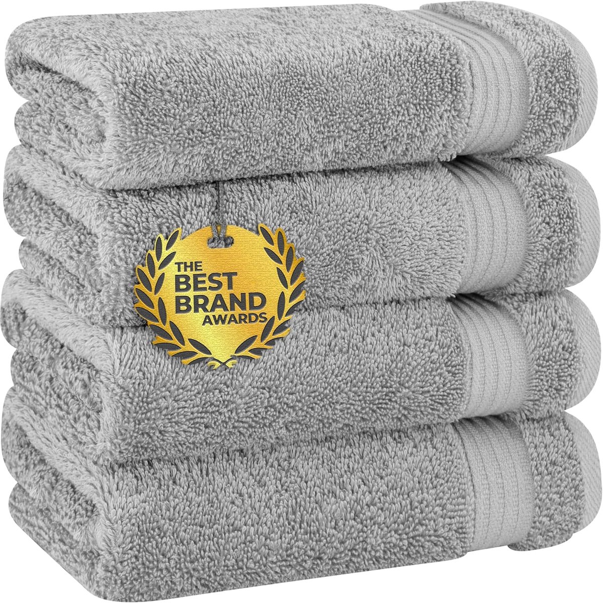 Handdoeken set 6-delig - luxe turks katoen - lichtgrijs - extra zacht en absorberend - SnelShoppen
