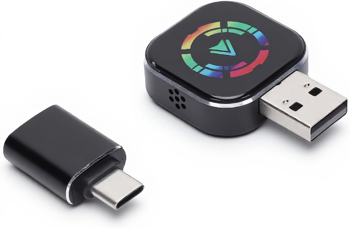 Draadloze Carplay Adapter - 2 in 1 Functie - Type C naar USB - Gemakkelijk te installeren - SnelShoppen