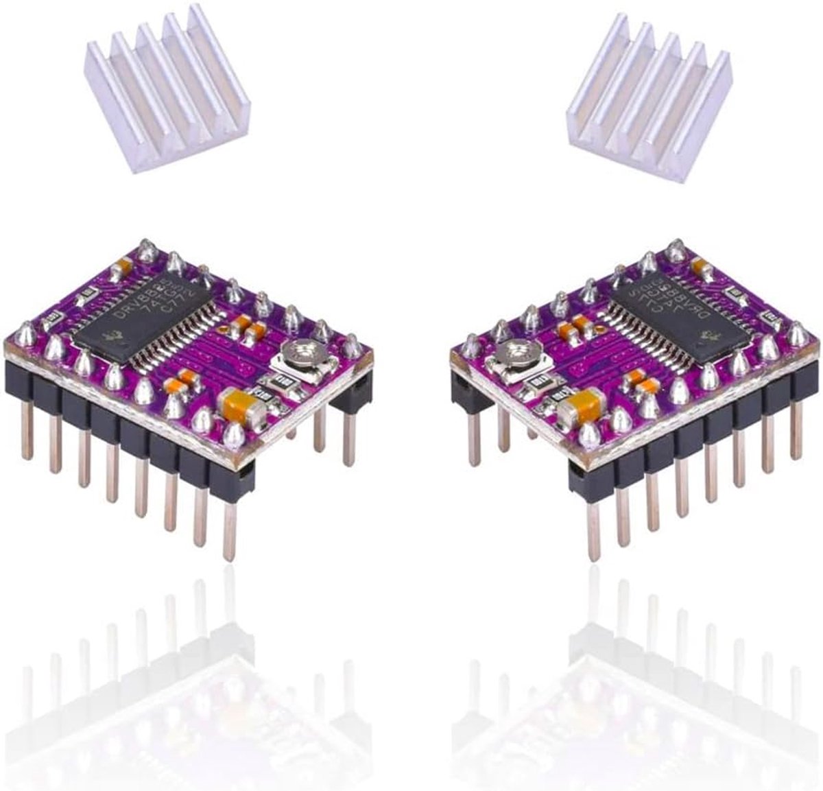Stepper motor driver module - 3 stuks - met koellichaam - voor 3D-printer toepassingen - SnelShoppen