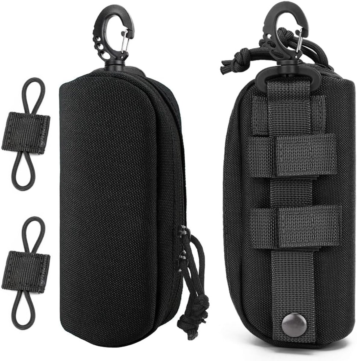 Zonnebril etui shockproof - Molle design - 2 stuks met riemclip - Bescherming voor jouw brillen - SnelShoppen