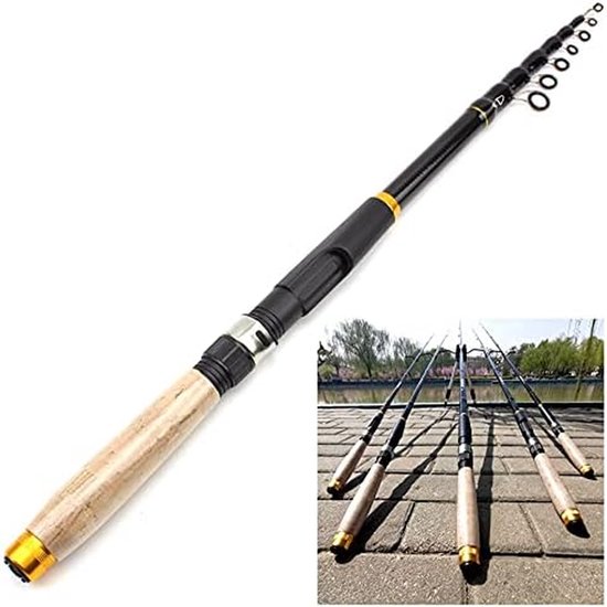Vliegenhengel - Vishengel Telescoop - Vissen Karper - Lichtgewicht Carbon - 18 - 36 m - Zwart — afbeelding 4