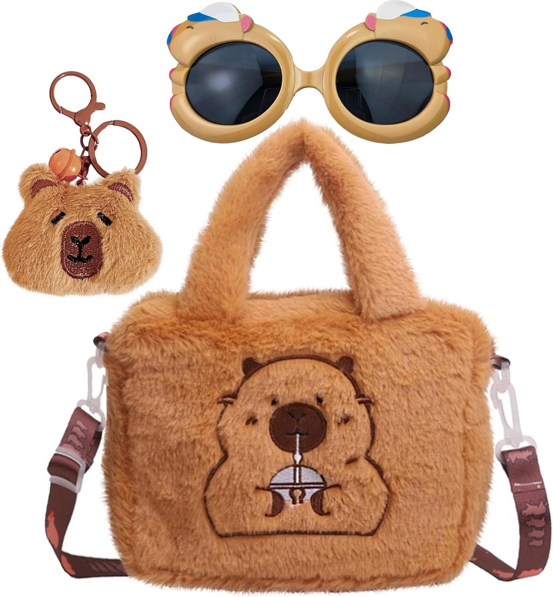 Tote bag set - 3-delig - capybara - ideaal voor school en winkelen - SnelShoppen