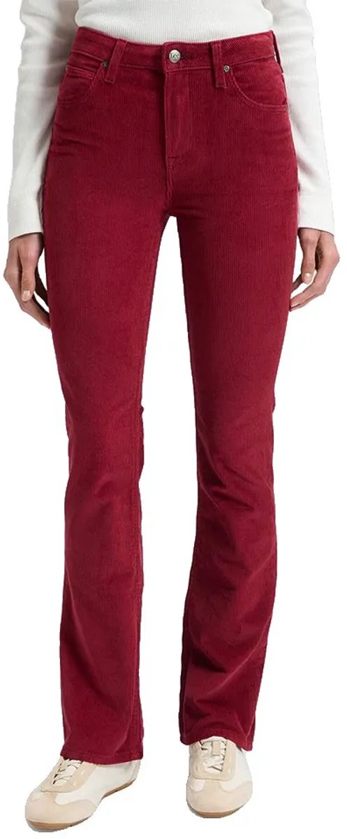 Lee Breese Bootcut Fit Hoge Taille Broek 31 33 Vrouw Rood