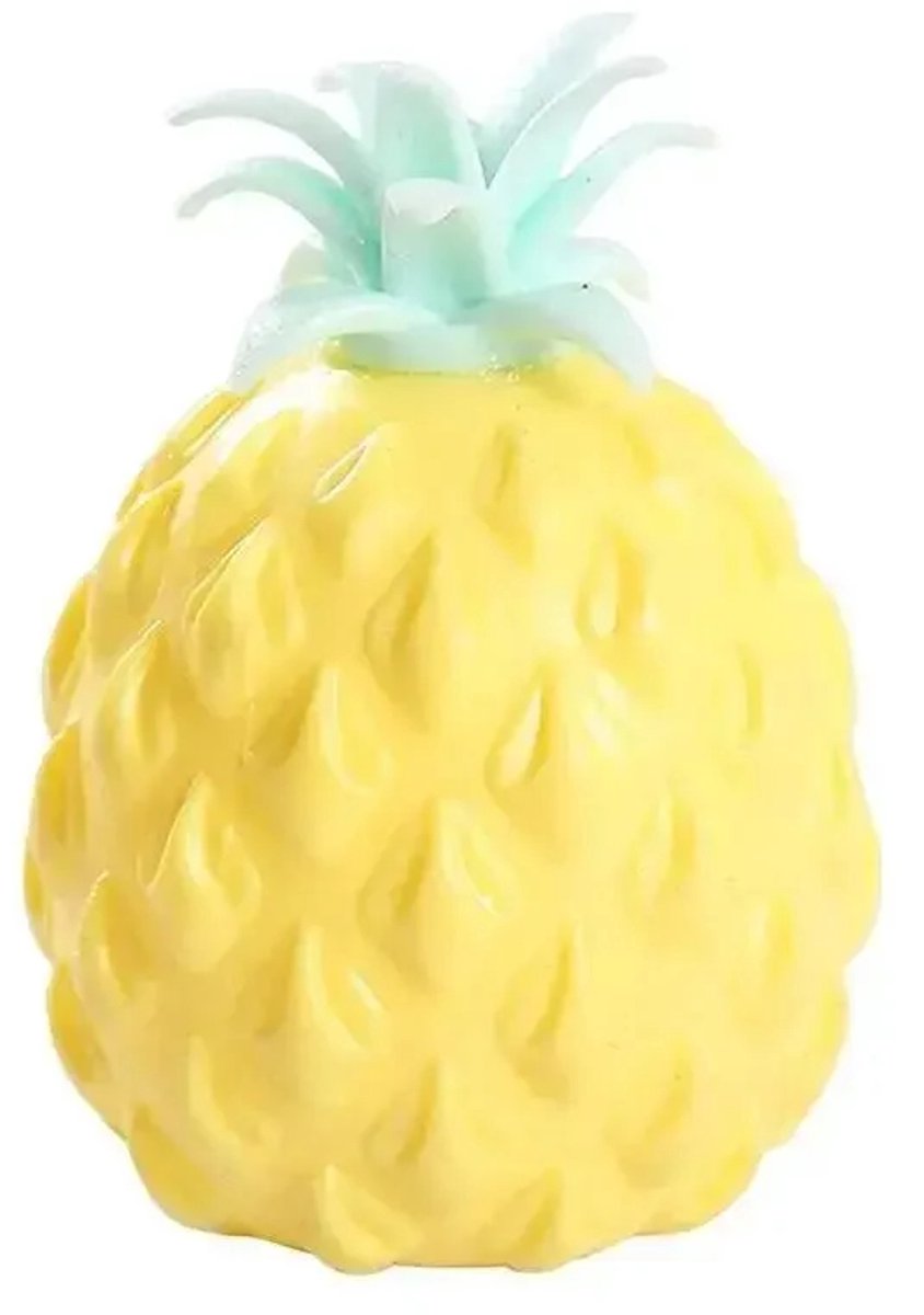 Premium Ananas Knijpbal / Stressbal Squishy | Slowrising Pineapple Fidget | Viraal Speelgoed - Geel