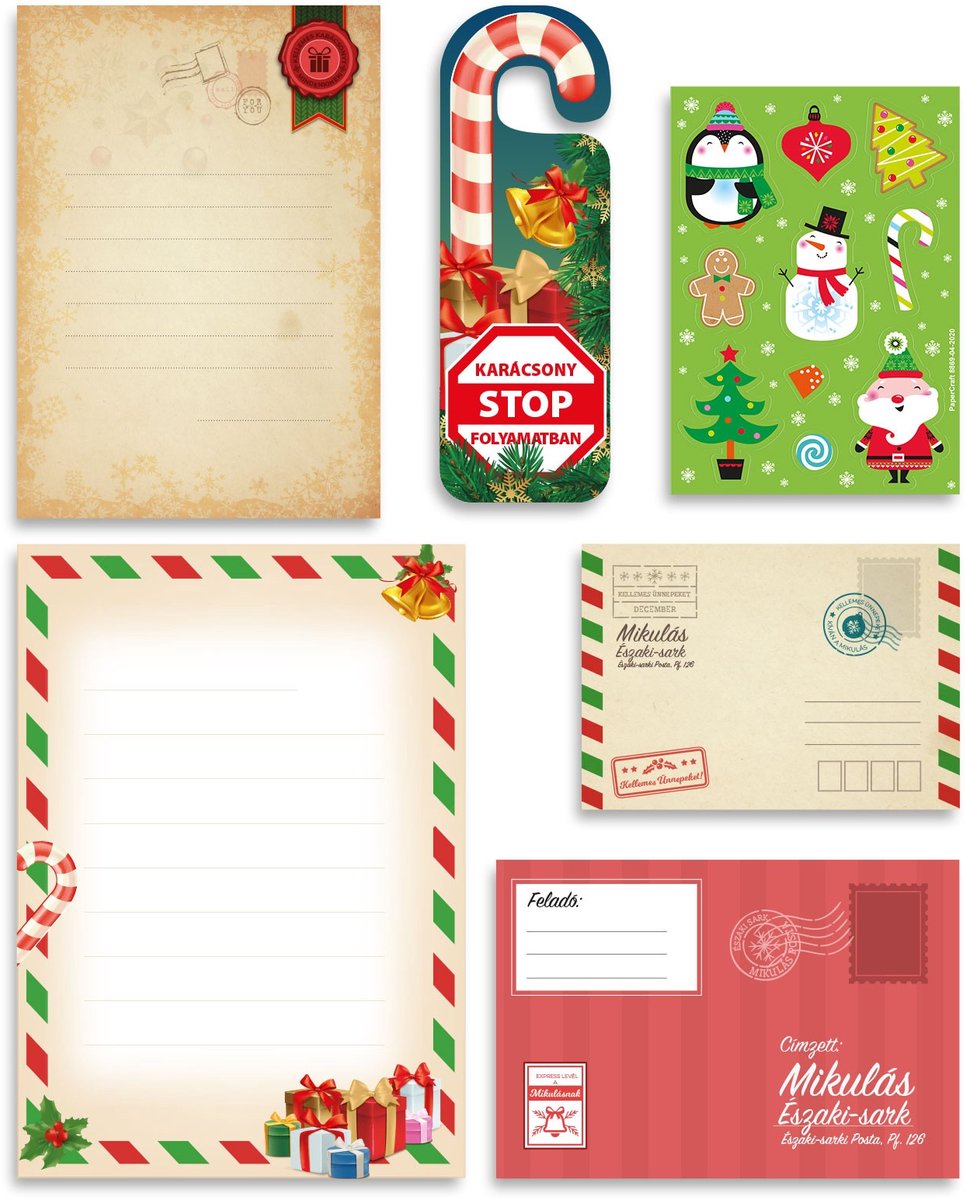 Brief aan de Kerstman set - 12 stuks 1 Stuks [58684]
