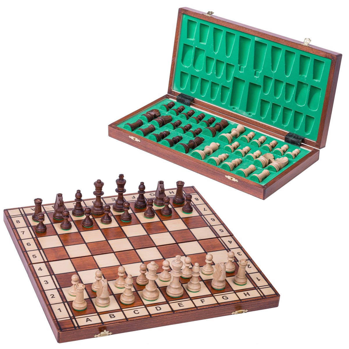 Houten Schaakspel Jowisz LUX - 40x40cm - Verzwaarde Figuren