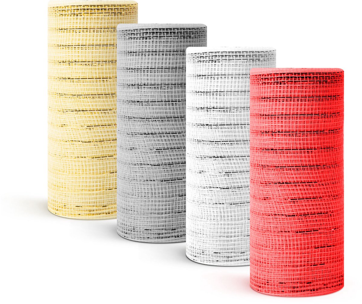 Kerstdecoratie gaas - 4,5 mx 15 cm - 4 soorten 1 Stuks [58626]