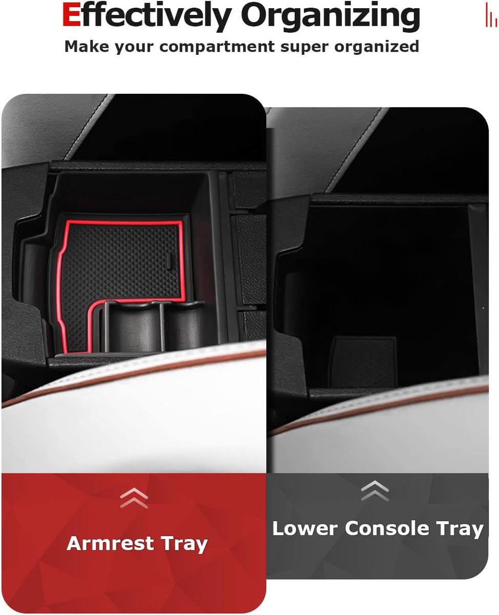 Storage compartment in the centre console for Renaul-t Captur 2, E-Tech, Hybrid 2020-2024, 2025, armrest storage, with - ShopVlot