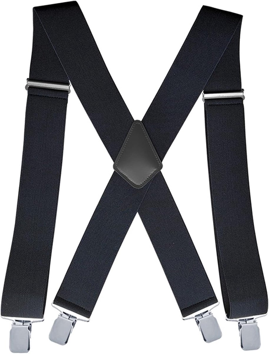 Suspenders voor mannen - X-vormige schouderbanden - 5 cm brede zware uitvoering - ShopVlot