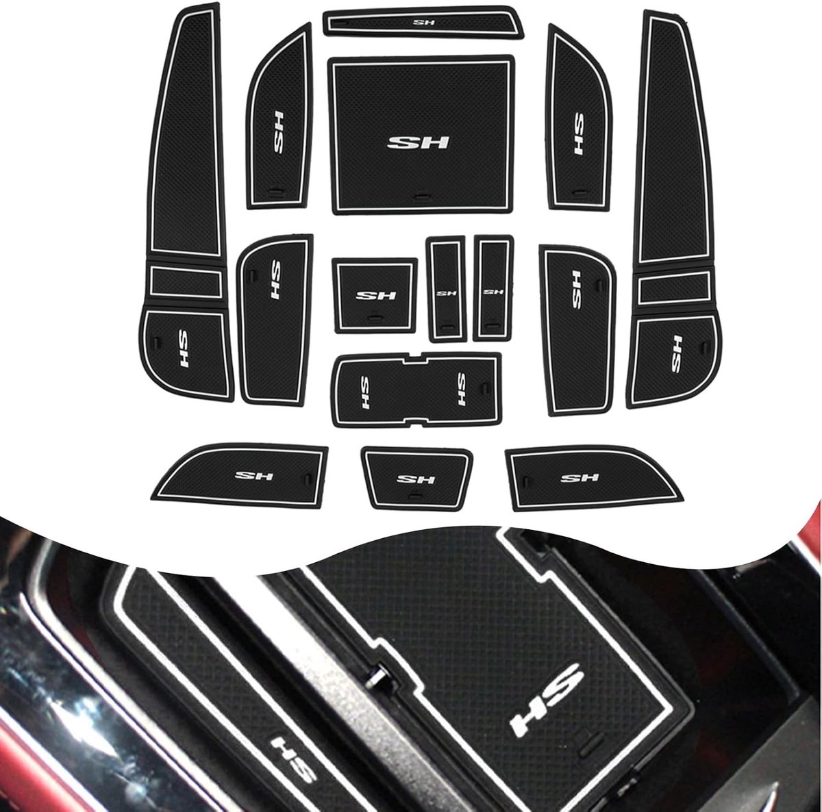 Rubbermatten MG HS/EHS EV 2018-2023 - Antislip - Perfecte pasvorm - Houdt interieur schoon - ShopVlot