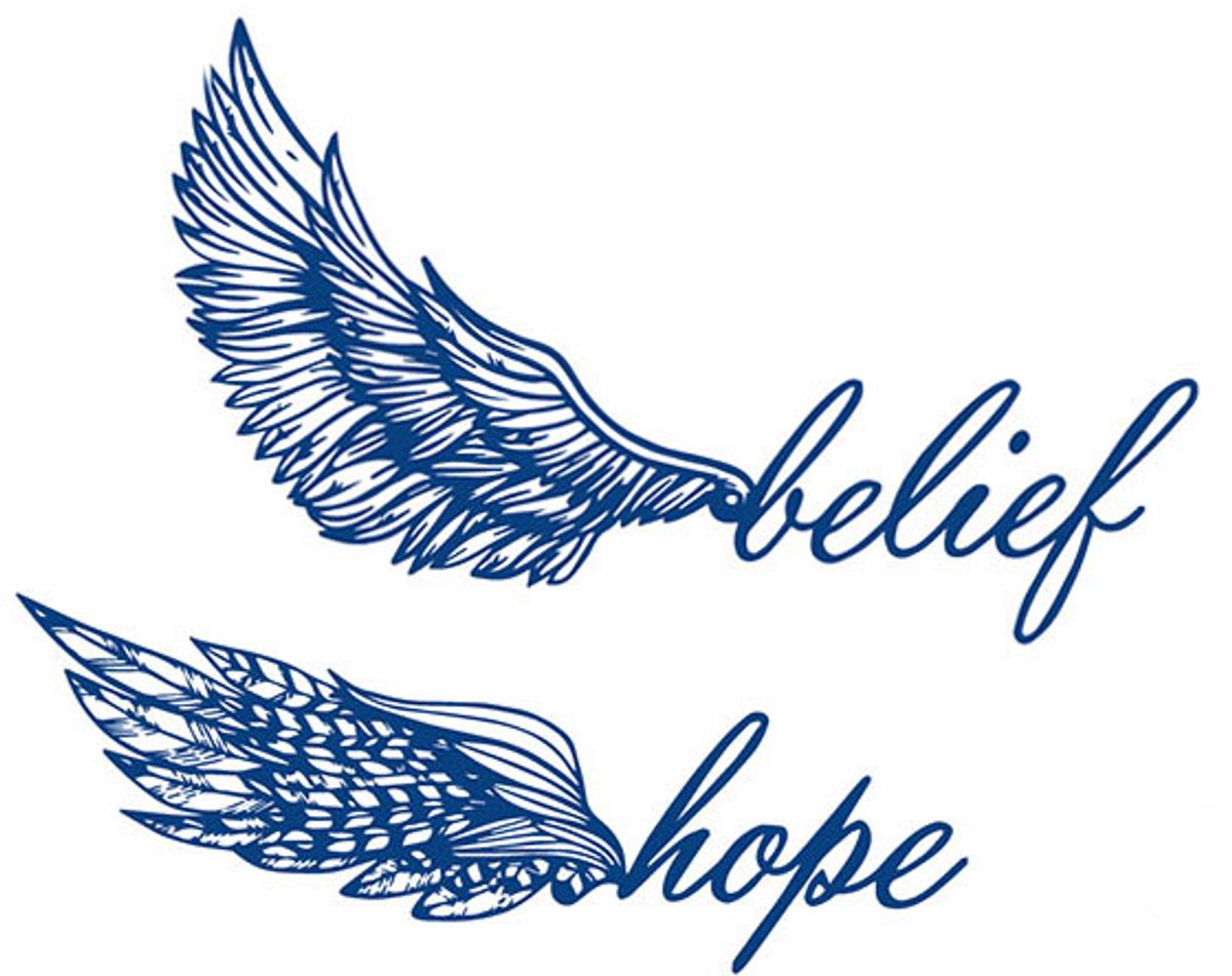 Tijdelijke tattoo Wings of Light 2 weken