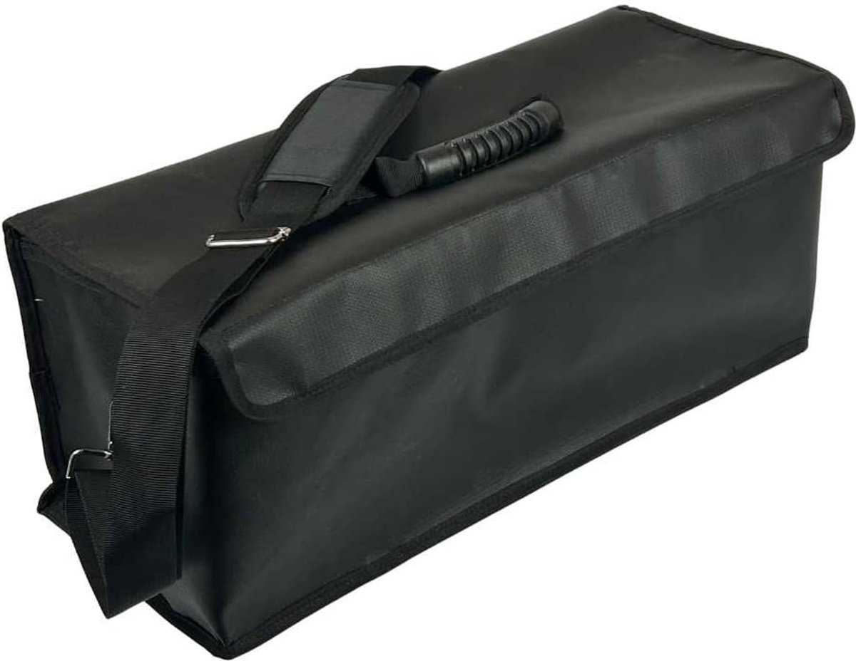 LiPo bag 53 x 20 x 20 cm - brandwerende tas - ingebouwde kabeldoorvoer - veilig opladen en opslaan - ShopVlot