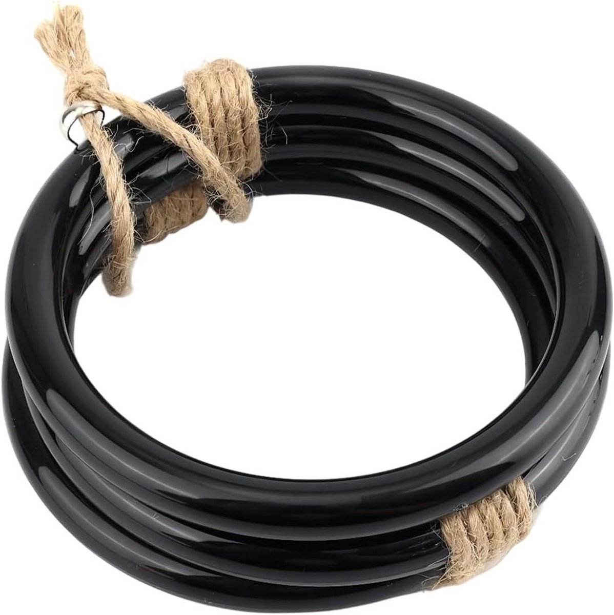Reptielen Klimspeelgoed - Klimring Habitat - Reptielen Verrijking - Continue Ringstructuur - 43 x 11 cm - Zwart