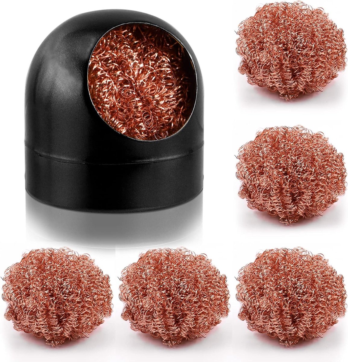Soldering tip cleaner set 6-delig - Messing draad en houder - Voor reiniging van soldeerpunt - Duurzaam en effectief - SnelShoppen