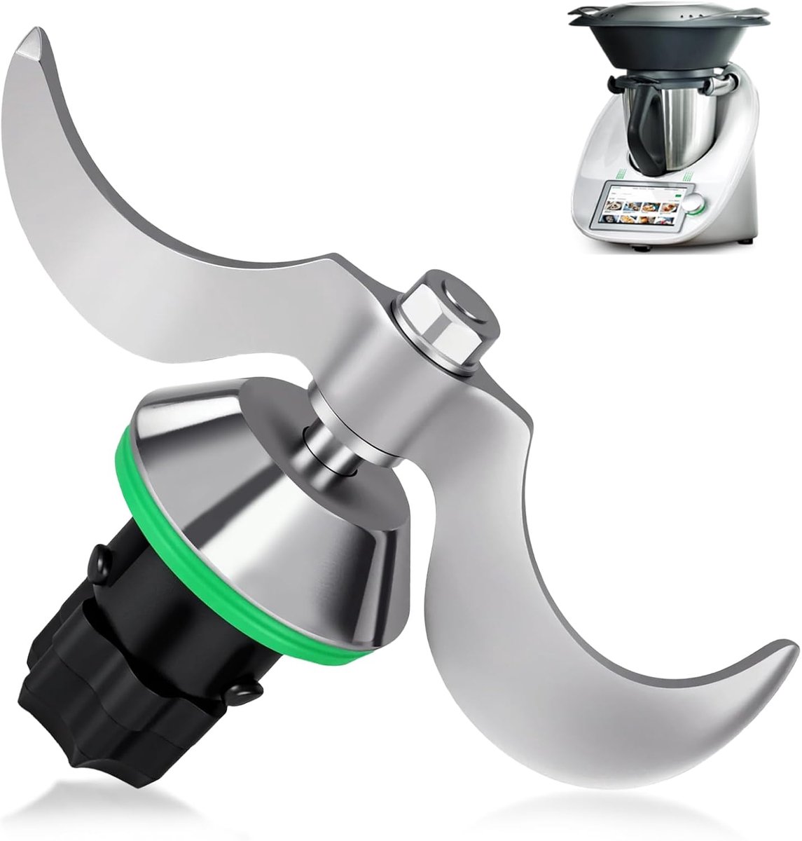 Deegmes voor Thermomix TM6 TM5 - roestvrijstaal - geen deegresten of vervuiling - ideaal voor deegmixen - SnelShoppen