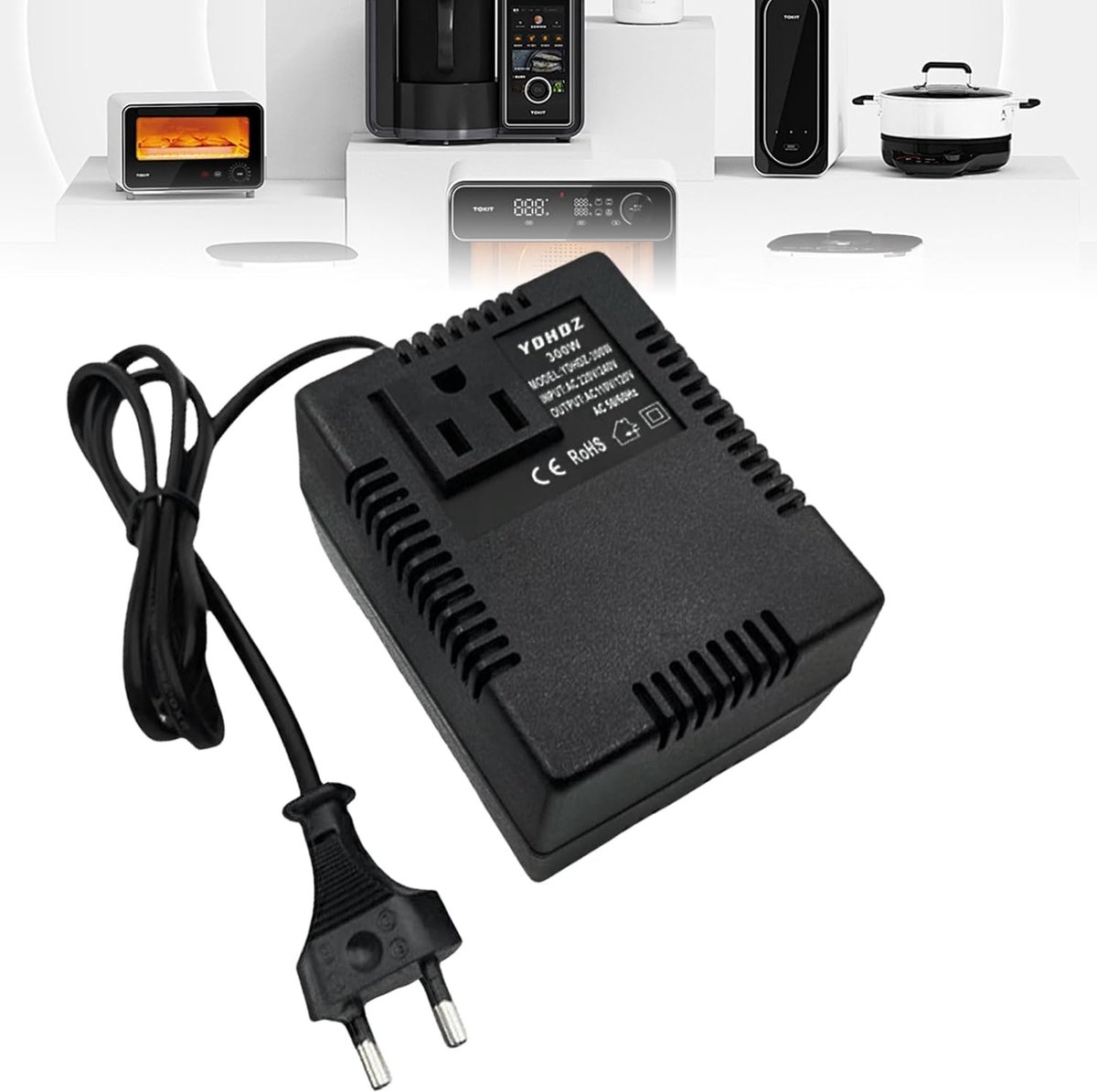Voltage Inverter Transformer 220V naar 110V - 300W AC Adapter - Compacter en lichtgewicht - Ideaal voor op reis - SnelShoppen