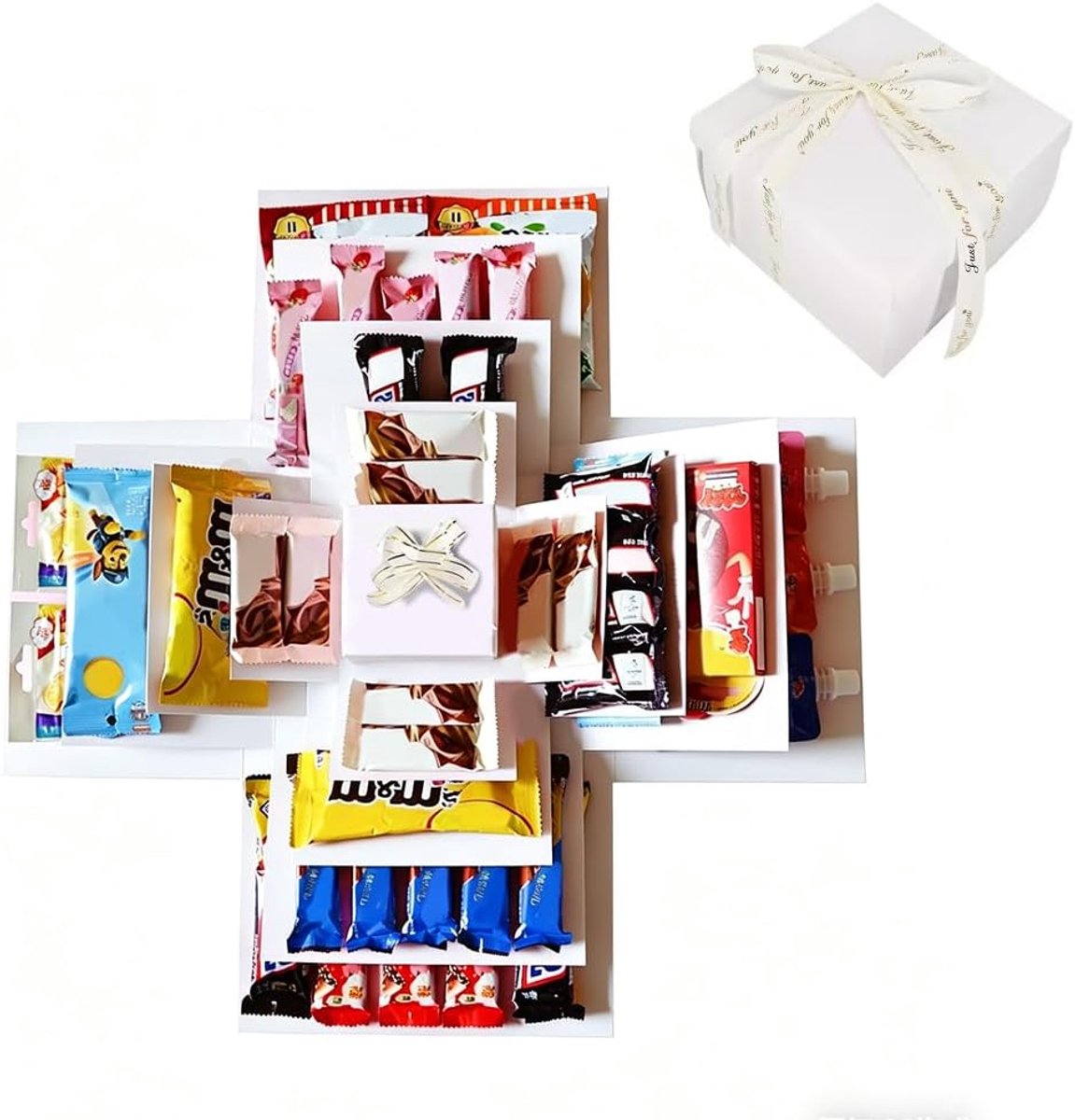 Surprise Box 5 Laags - Creatieve DIY Handmade Box - Met Riem voor Verjaardag of Valentijn - SnelShoppen