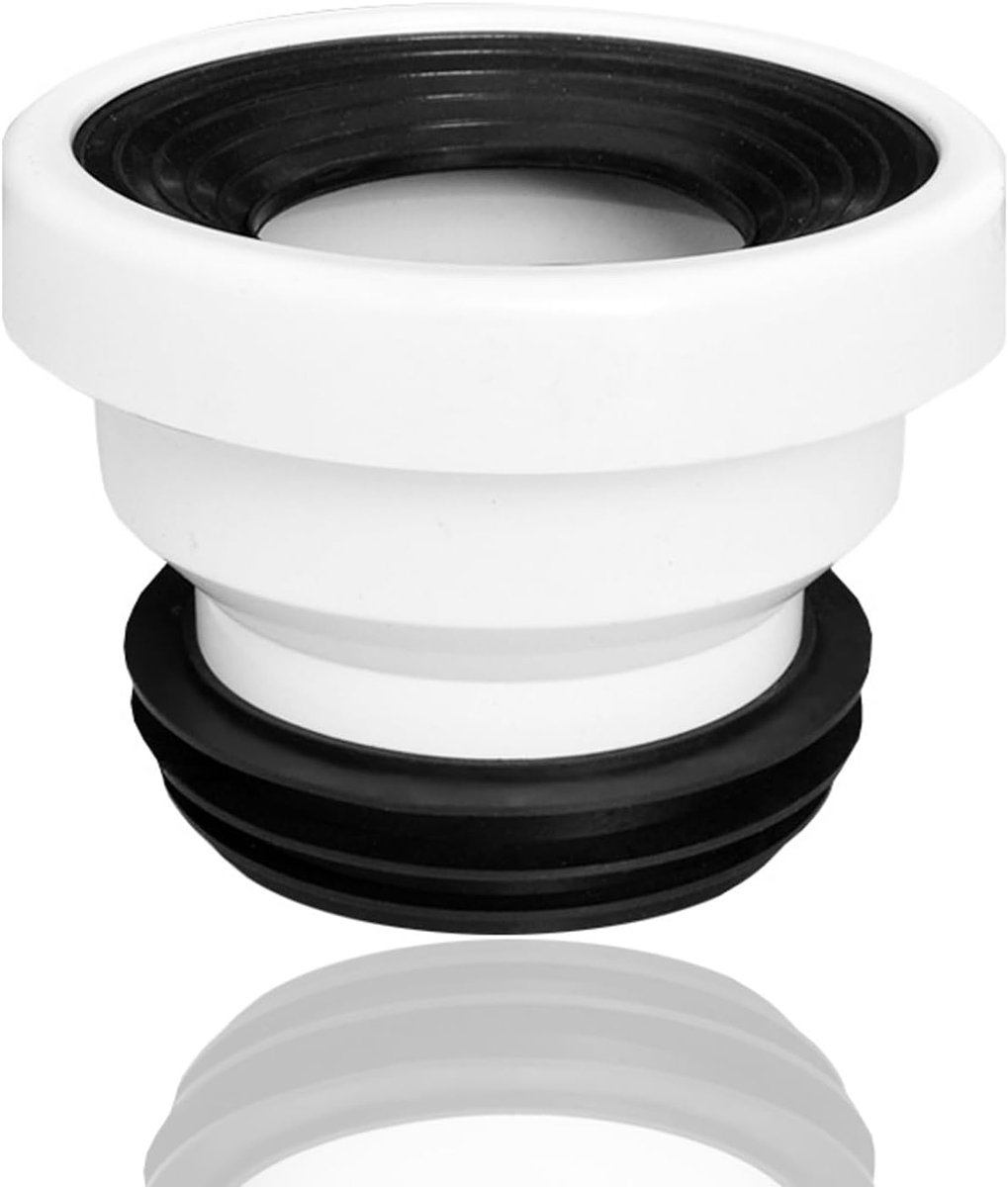 Toilet verbindingspijp - Eccentrische kunststof - Rigid toilet aansluiting - Geschikt voor 11cm afvoer - SnelShoppen