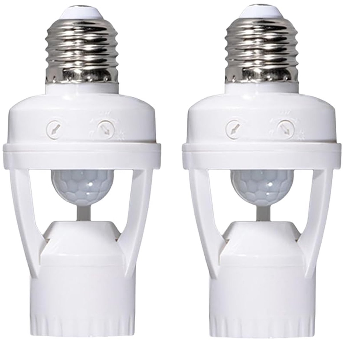 Bewegingssensorlampenstopcontact E27 - 3-8 m detectieradius - infrarood bewegingsdetector - handsfree verlichting - SnelShoppen