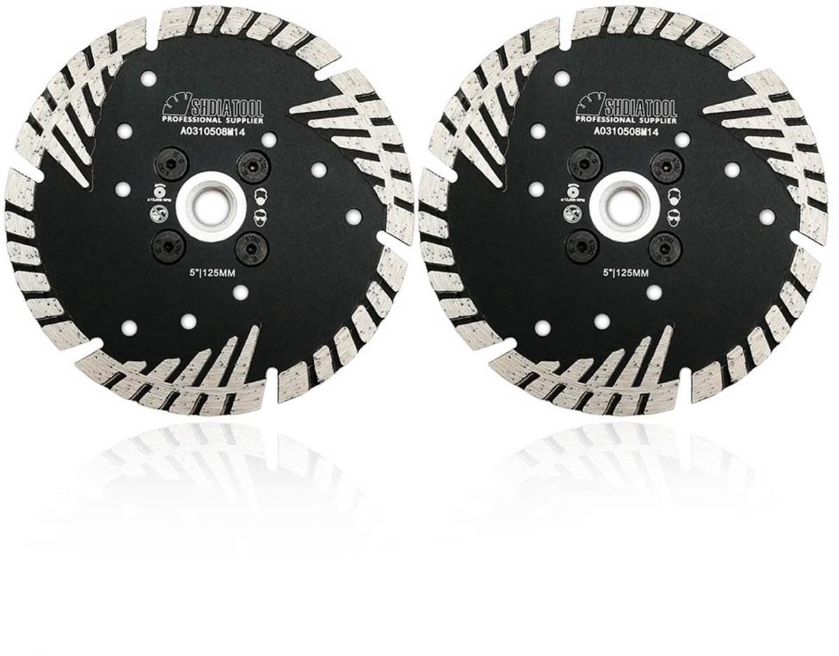 Diamantslijpschijf 125 mm - Turbo met beschermende tanden - Voor beton, baksteen, tegels, graniet en marmer - ShopVlot