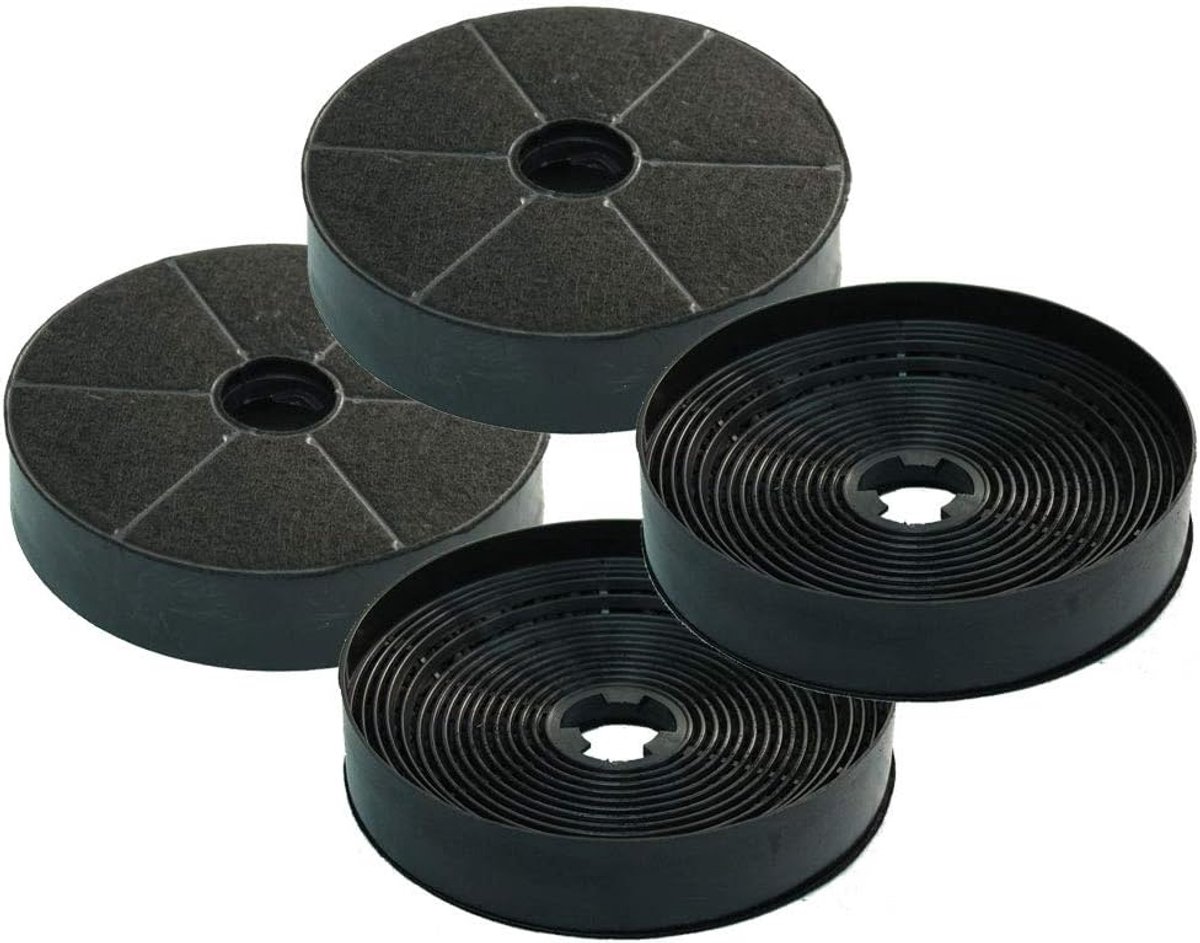 Geactiveerd koolfilter set van 4 - Geschikt voor AKPO WK-4, WK-5, WK-7 - Rond 170 mm - Binds geuren in de keuken - ShopVlot