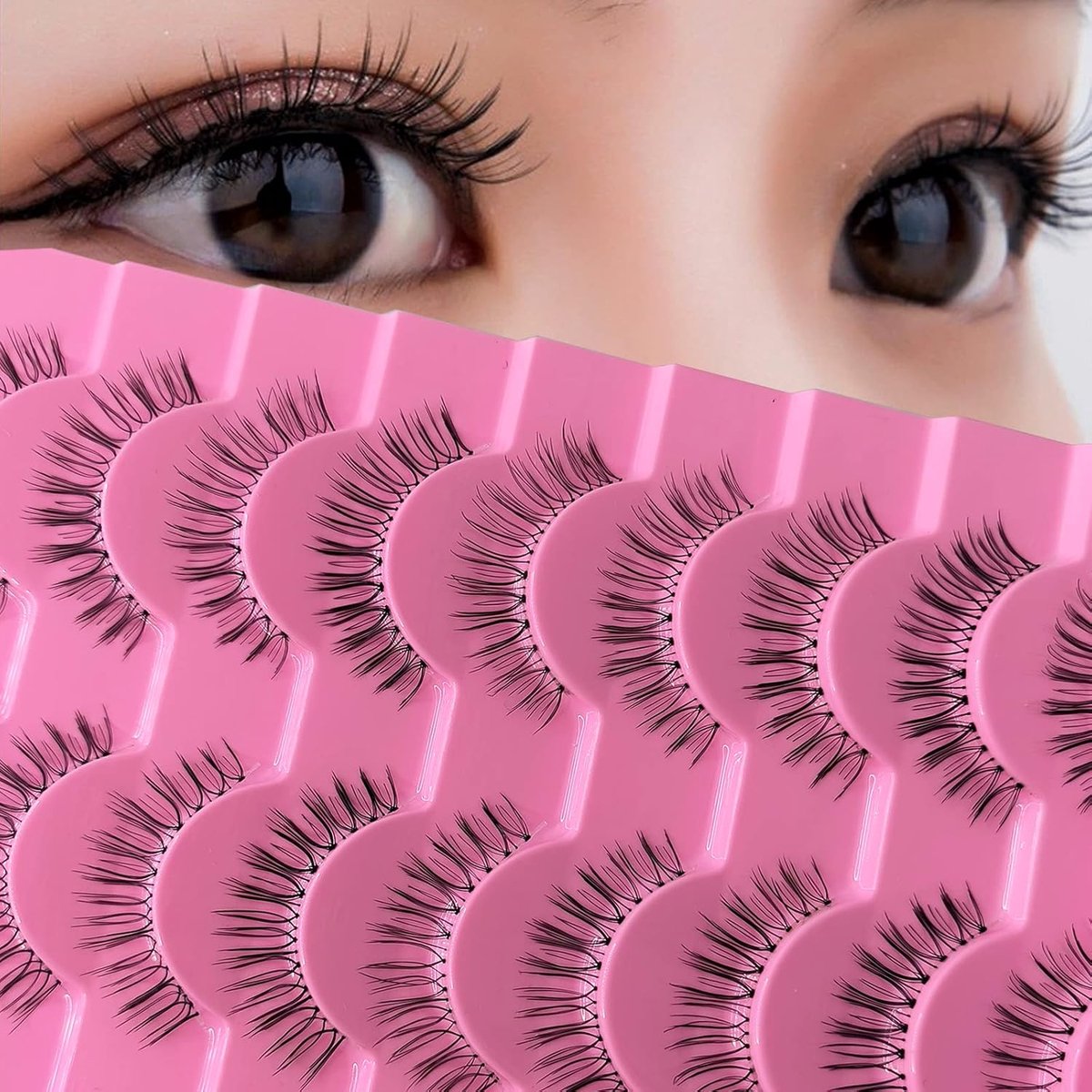 3D Wimpers 10 Paar - Handgemaakt - Natuurlijk uitziend - Ideaal voor dagelijks gebruik - ShopVlot