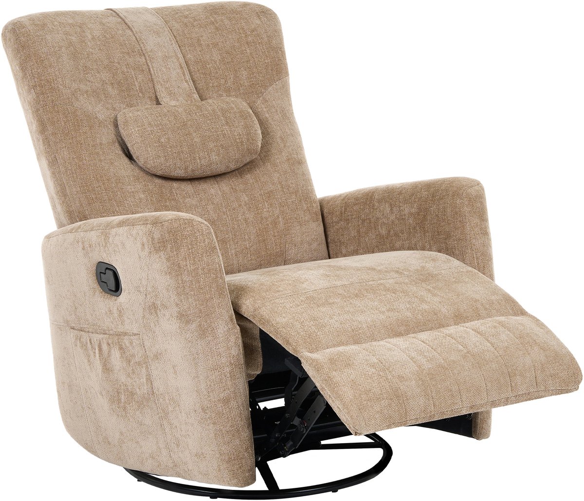 REA - Relaxfauteuil - Lichtbruin - Chenille