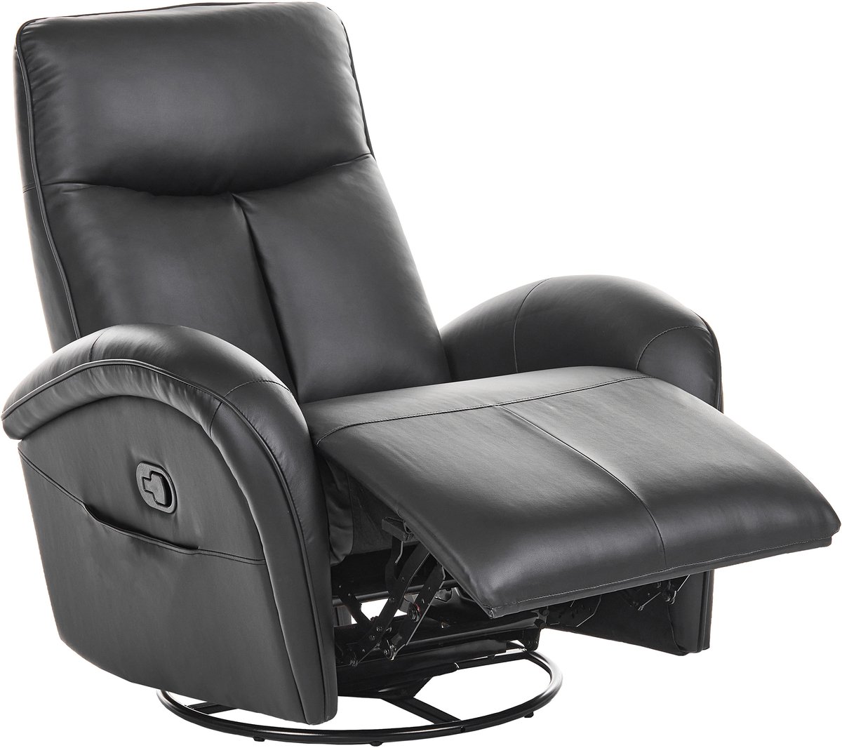 DANAE - Relaxfauteuil - Zwart - Kunstleer