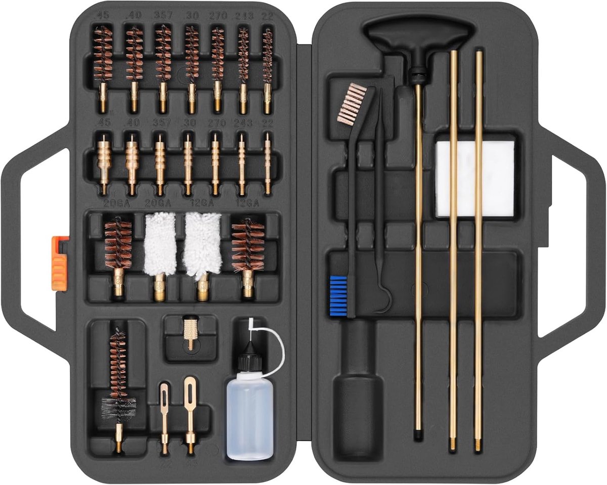 Wapenreinigingsset Universeel - Compleet met accessoires - Ideaal voor onderhoud van vuurwapens - ShopVlot