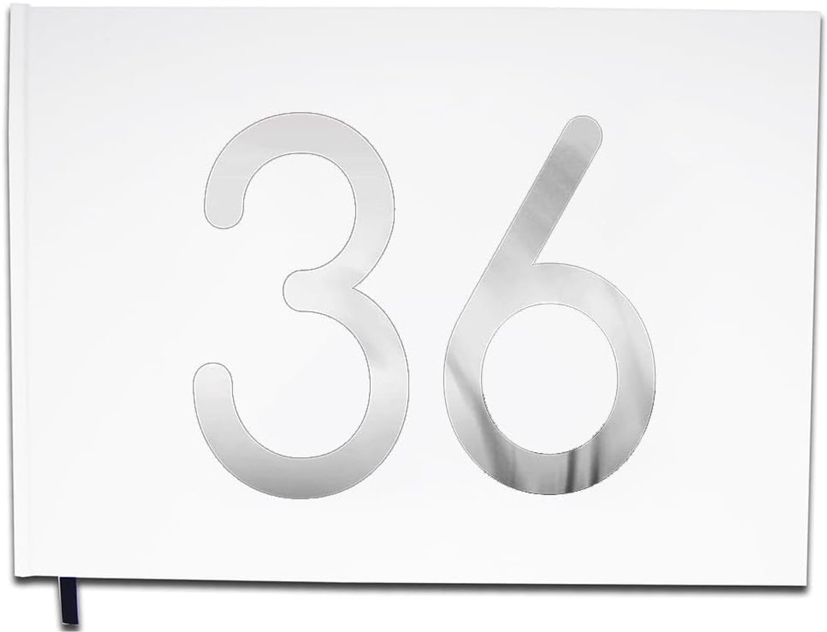 Gastenboek 36e verjaardag - premium kwaliteit - verchroomde letters - perfecte herinneringen vastleggen - ShopVlot