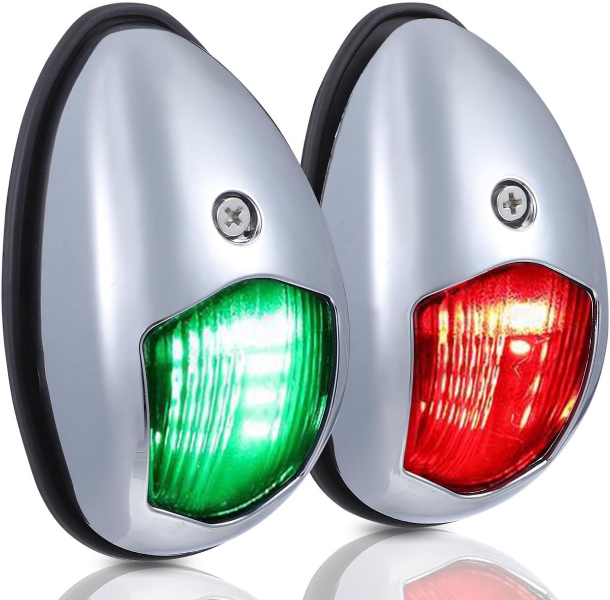 Boot navigatielichten 2 stuks - waterdicht IP67 - rood groen - voor veilig varen - ShopVlot