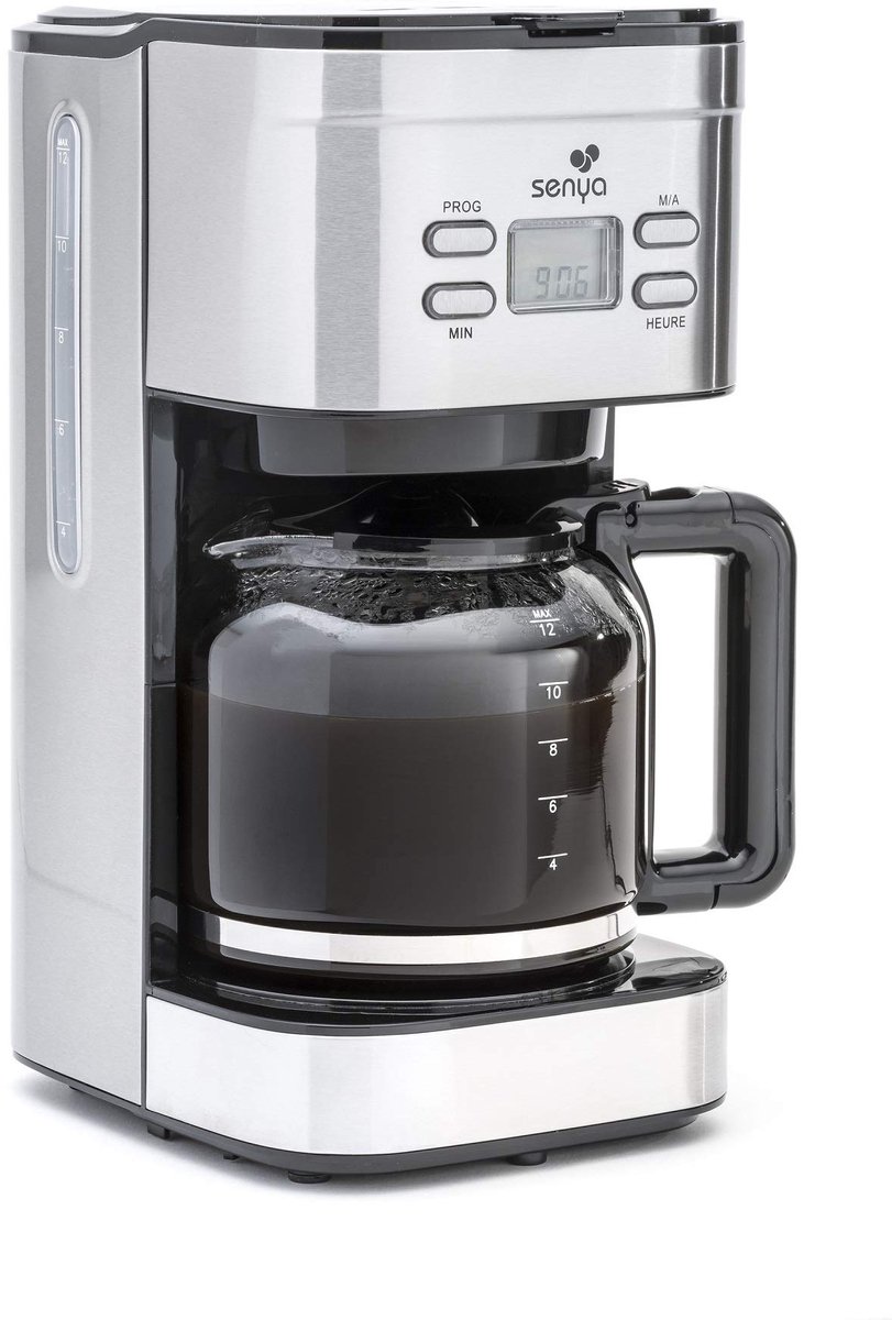 Koffiezetapparaat 1,5 l - roestvrij staal - programmeerbaar - 12 kopjes - ShopVlot