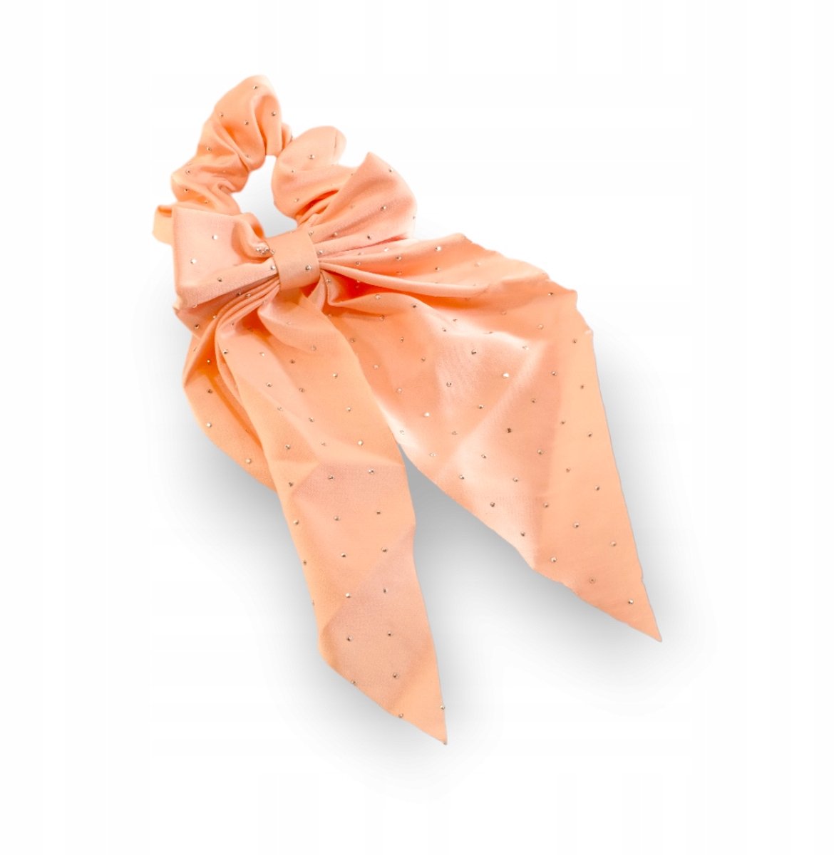 Scrunchie Haarband met Breisel en Paillette - Poederroze