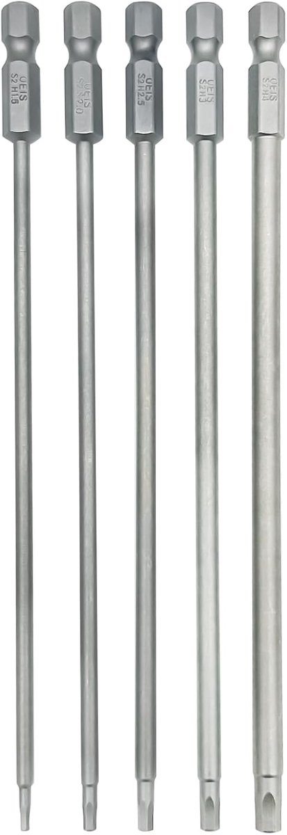 Hex Bits Set 6 Inch 1.5-4 mm - Professionele Kwaliteit - Magnetiseerbare Tips - Ideaal voor Schroevendraaiers - ShopVlot