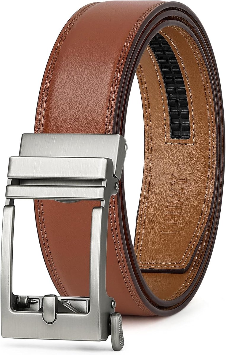 Herenriem 3.5 cm - Leren riem - Ratelautomaat - Perfect voor zakelijk pak - ShopVlot
