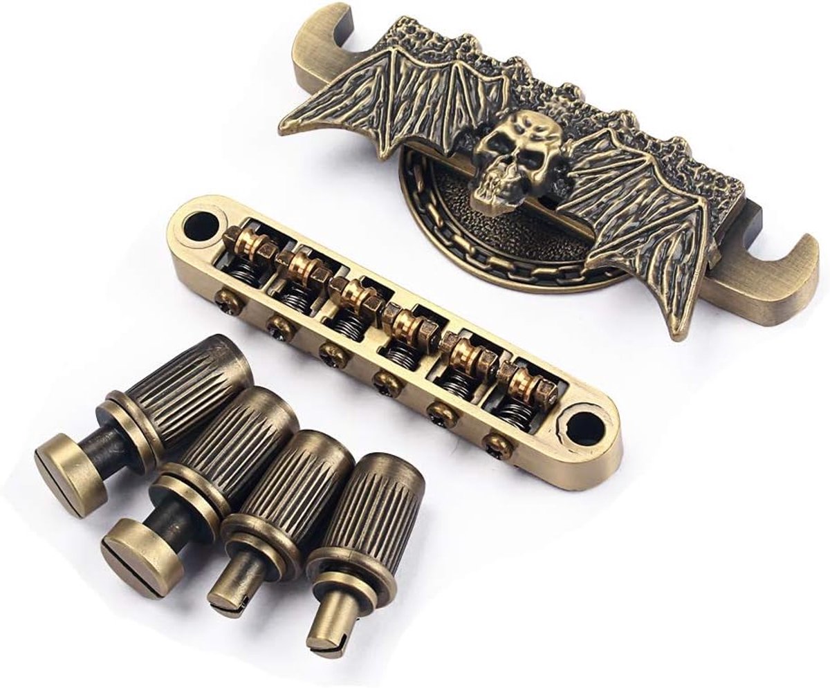 Guitar Roller Saddle Tune-O-Matic - Metalen brug en tailpiece - Geschikt voor Les Paul stijl gitaar - ShopVlot