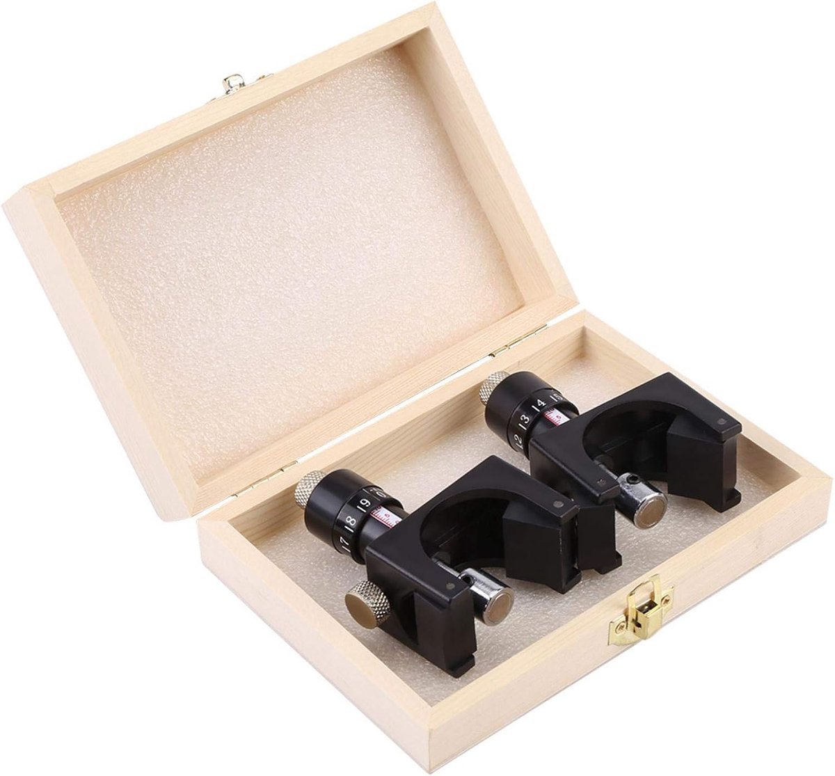 Schaafmachine Blade Setter, 2 Stuks Magnetische Schaafmachine Blade Instelling Jig Gauge Setter Jointer Schaafmachine Mes Instelling Houtbewerking Tool Met Houten Doos