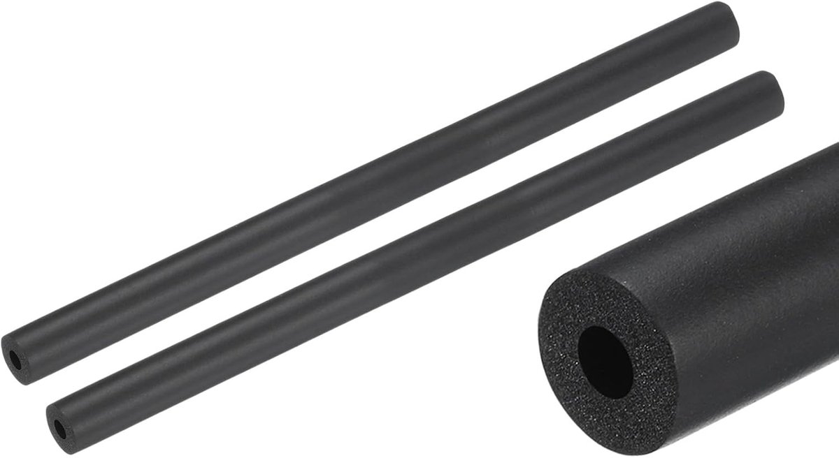 Buisisolatie voor buizen 1/4 inch (6 mm) ID 5/8 inch (16 mm) OD schuimslang voor gripsteun, zwart