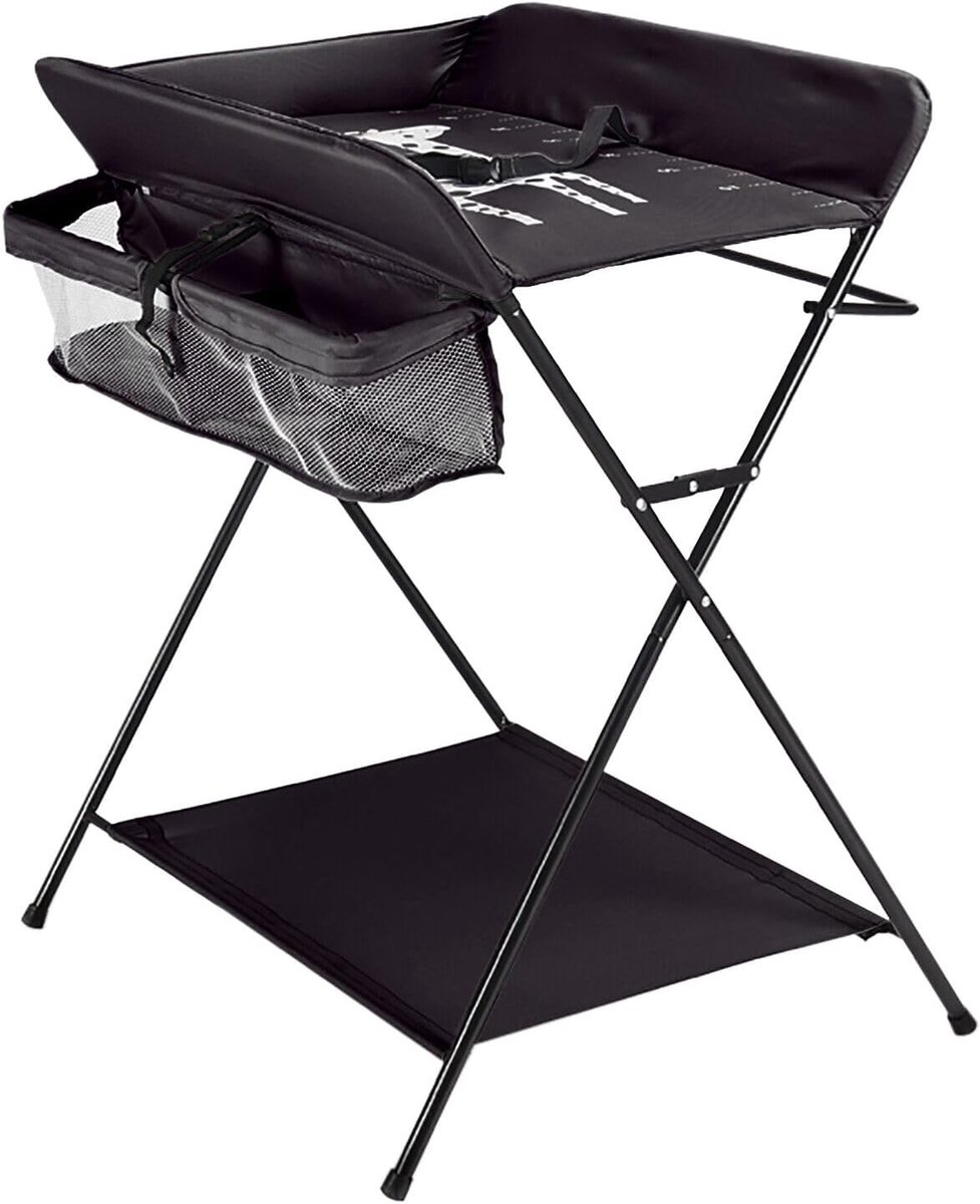 Luiertafel voor kinderen, inklapbaar, babycommode met badkuip, luiercommode, inklapbaar babyaankleedkussen