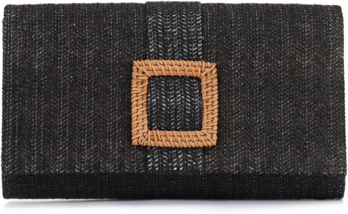 Dames stro clutch zomer rotan strandtas schoudertas schoudertas