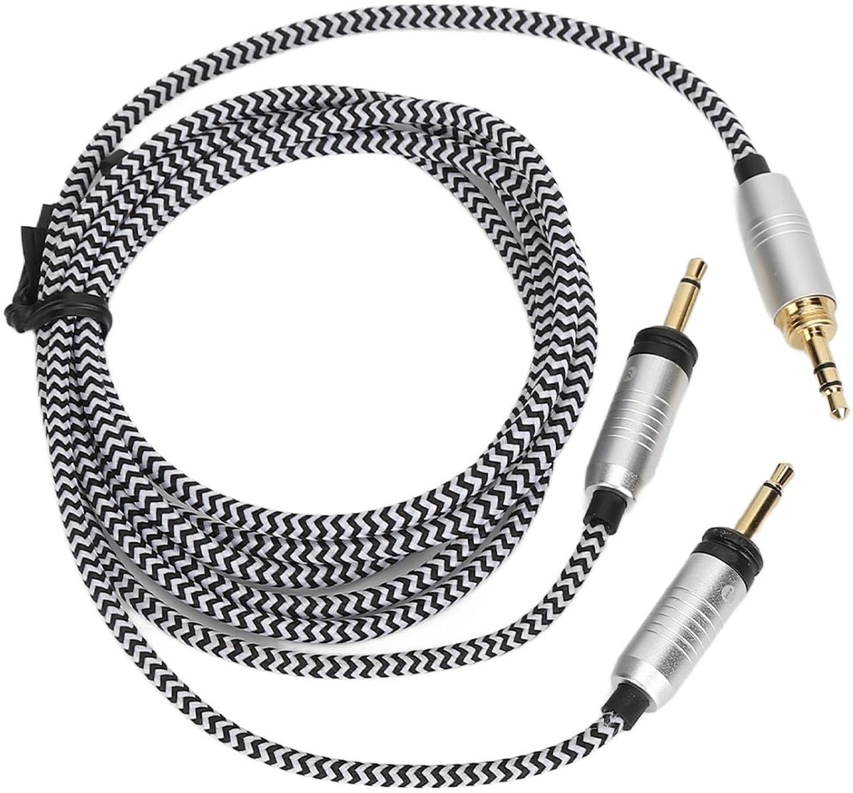 Hoofdtelefoonkabel voor Focal Elegia Clear MG Celestee Stellia Elear Radiance - 3,5 mm naar 6,35 mm Gebalanceerde Audiokabel, Duurzaam Nylon Gevlochten 1,3 M/