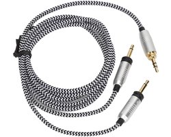 Hoofdtelefoonkabel voor Focal Elegia Clear MG Celestee Stellia Elear Radiance - 3,5 mm naar 6,35 mm Gebalanceerde Audiokabel, Duurzaam Nylon Gevlochten 1,3 M/