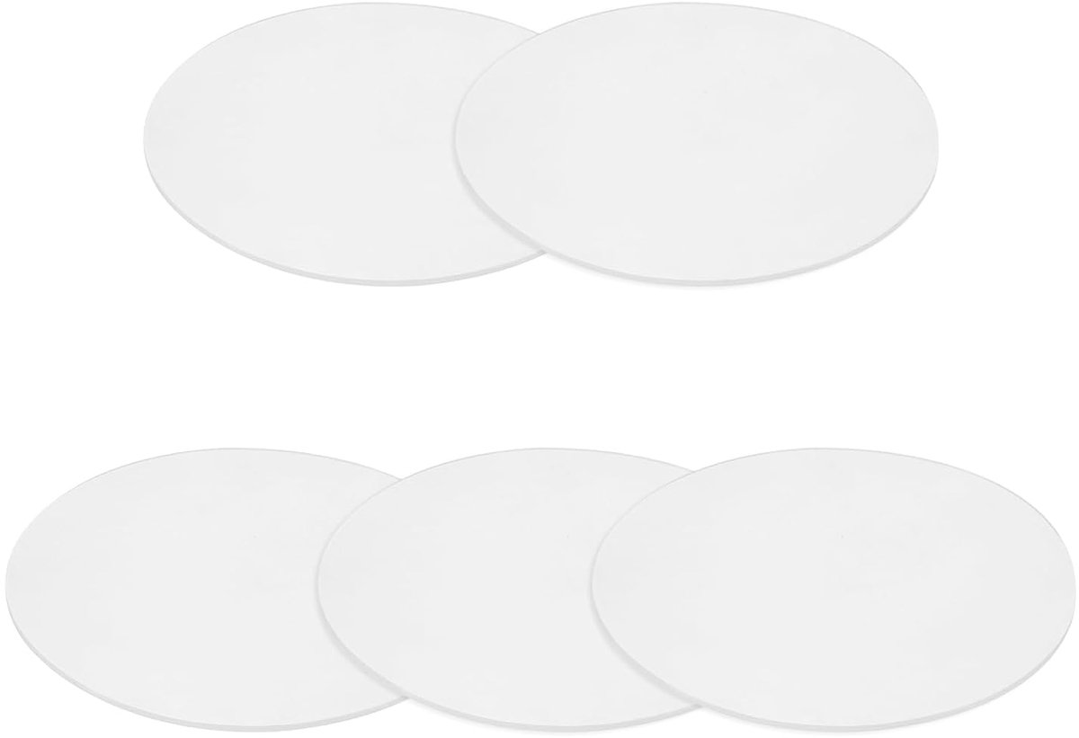 Vaste ronde siliconen rubberen schijf, 5 stuks, 100 mm buitendiameter x 1,5 mm dik, ronde siliconen afdichtbufferpads, schokdemper, anti-vibratie, glijschijf, doorschijnend