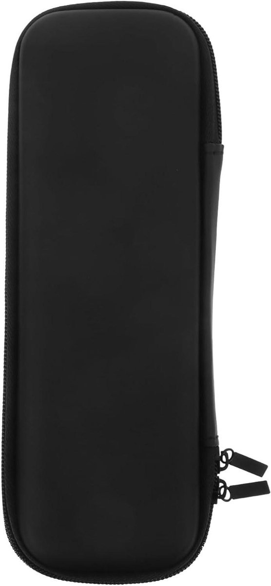 Tandenborstel Houder - Reisetui Beschermhoes - Hygiënisch Opbergen - Met Mesh Vak - 20.5 cm - Zwart
