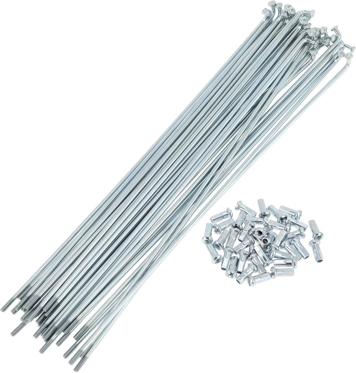 Spaken 12G 233mm Lengte Fiets Wiel Spaken Zilver Tone Carbon Staal Gegalvaniseerd